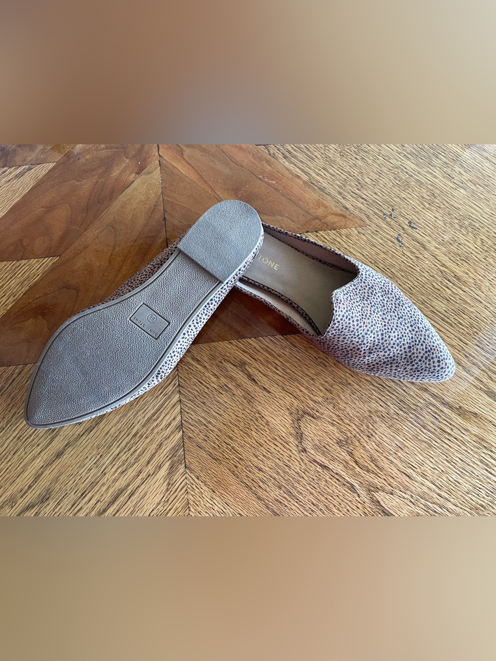 Leopard-Print Slip-On Mules in Tan - Picture 3 of 3